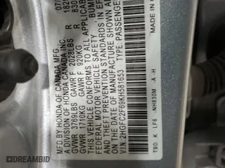 2019 Honda Civic Sedan LX with VIN 2HGFC2F69KH581653, listed as a Copart auction lot 87867265 with 101,353 mi miles and Salvage Title. Bid and sale history available at carsss.com. Image 13.