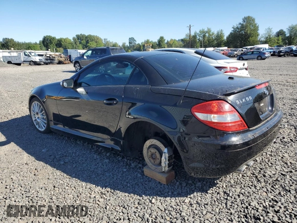 2007 Mercedes-Benz SLK-Class 5.5L AMG with VIN WDBWK73F67F150682, listed as a Copart auction lot 69413164 with 109,198 mi miles and Salvage Title. Bid and sale history available at carsss.com. Image 2.