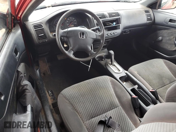 2002 Honda Civic DX with VIN 1HGEM22202L061842, listed as a Copart auction lot 43760875 with 154,751 mi miles and Salvage Title. Bid and sale history available at DreamBid. Image 8.