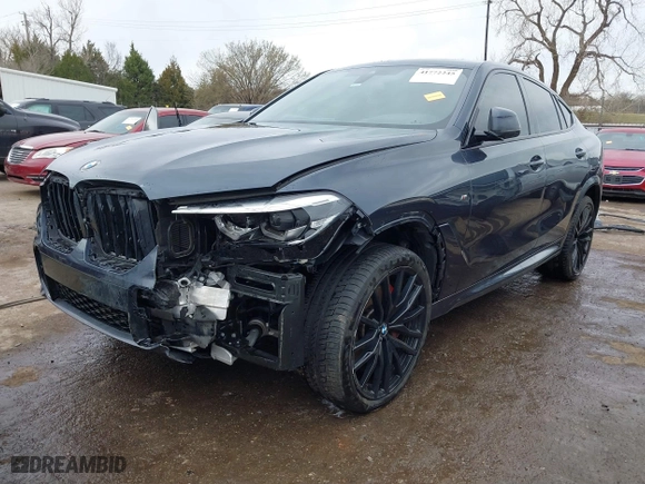 2022 BMW X6 xDrive40i with VIN 5UXCY6C08N9N30013, listed as a IAAI auction lot 41772245 with 23,198 mi miles. Bid and sale history available at carsss.com. Image 22.