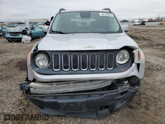2017 Jeep Renegade Latitude with VIN ZACCJABB5HPF30386, listed as a Copart auction lot 46129335 with 169,868 mi miles and Salvage Title. Bid and sale history available at carsss.com. Image 5.
