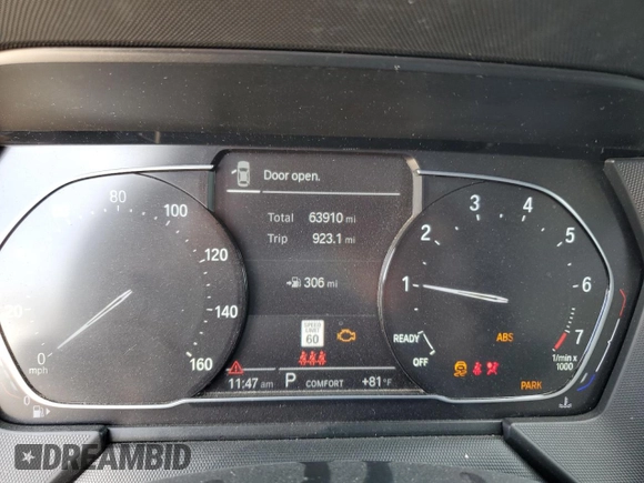 2020 BMW 2 Series 228i xDrive with VIN WBA73AK01L7F54488, listed as a Copart auction lot 47017165 with 63,910 mi miles and Salvage Title. Bid and sale history available at DreamBid. Image 9.