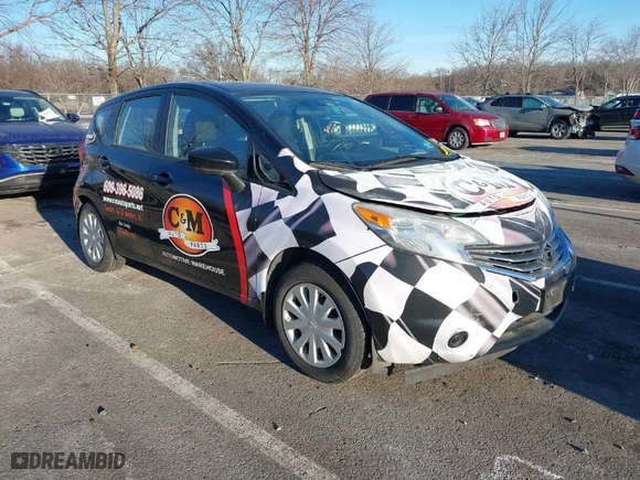 2015 Nissan Versa Note SV with VIN 3N1CE2CP1FL443730, listed as a IAAI auction lot 41309682 with 142,268 mi miles. Bid and sale history available at carsss.com. Image 1.