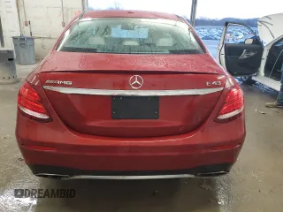 2018 Mercedes-Benz E-Class AMG E 43 with VIN WDDZF6EB9JA350389, listed as a Copart auction lot 42854585 with 28,196 mi miles and Salvage Title. Bid and sale history available at carsss.com. Image 6.