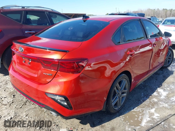 2021 Kia Forte GT-Line with VIN 3KPF34AD7ME405490, listed as a IAAI auction lot 41639170 with 26,808 mi miles. Bid and sale history available at carsss.com. Image 4.