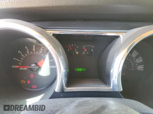 2007 Ford Mustang GT Deluxe with VIN 1ZVFT82H275347682, listed as a Copart auction lot 52178545 with 110,871 mi miles and Salvage Title. Bid and sale history available at carsss.com. Image 9.