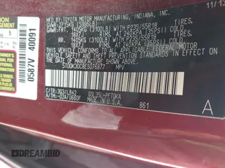 2014 Toyota Sienna Limited с VIN 5TDDK3DC8ES076877, выставлен на аукционе IAAI как лот 42262241 с пробегом 215 928 миль миль и . История ставок и продаж доступна на DreamBid. Изображение 9.