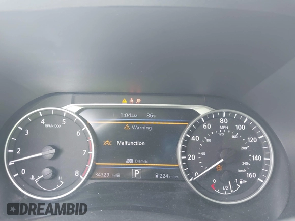 2024 Nissan Sentra SV with VIN 3N1AB8CV1RY230530, listed as a IAAI auction lot 41681613 with 34,329 mi miles and . Bid and sale history available at DreamBid. Image 7.
