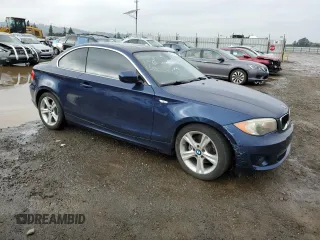 2012 BMW 1 Series 128i with VIN WBAUP7C58CVP23824, listed as a Copart auction lot 85581654 with 81,587 mi miles and Salvage title. Bid and sale history available at DreamBid. Image 4.