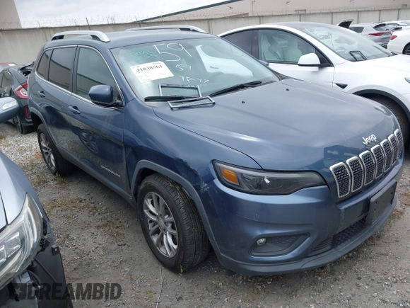 2020 Jeep Cherokee Latitude Plus with VIN 1C4PJLLB6LD605731, listed as a IAAI auction lot 41838561 with 87,384 mi miles. Bid and sale history available at carsss.com. Image 1.
