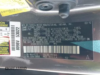 2012 Toyota Sienna SE with VIN 5TDXK3DCXCS233593, listed as a IAAI auction lot 41959611 with 85,558 mi miles. Bid and sale history available at carsss.com. Image 9.