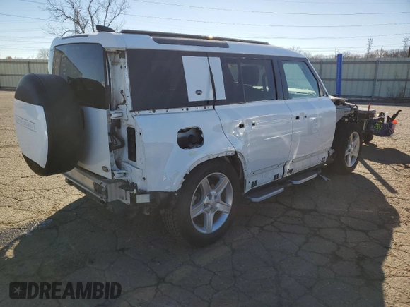 2020 Land Rover Defender SE z VIN SALEPEEU1L2017840, wystawiony jako Copart lot #79827314 z przebiegiem 63 973 mil mil oraz Czysty tytuł • Clean title. Historia ofert i sprzedaży dostępna na DreamBid. Obrazek 3.