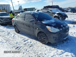 2020 Mitsubishi Mirage G4 SE with VIN ML32F4FJ3LHF07369, listed as a IAAI auction lot 41341163 with 52,975 mi miles. Bid and sale history available at carsss.com. Image 1.