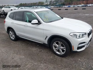 2020 BMW X3 xDrive30i with VIN 5UXTY5C02LLT32649, listed as a IAAI auction lot 41812713 with 50,010 mi miles. Bid and sale history available at carsss.com. Image 1.