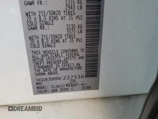2022 Nissan Pathfinder Platinum с VIN 5N1DR3DH9NC227536, выставлен на аукционе Copart как лот 82574524 с пробегом 65 706 миль миль и Чистый • Clean title. История ставок и продаж доступна на DreamBid. Изображение 16.