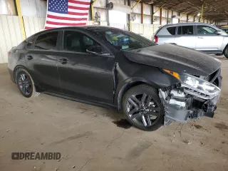2021 Kia Forte GT-Line with VIN 3KPF34AD9ME290696, listed as a Copart auction lot 49180685 with 55,136 mi miles and Salvage Title. Bid and sale history available at carsss.com. Image 4.