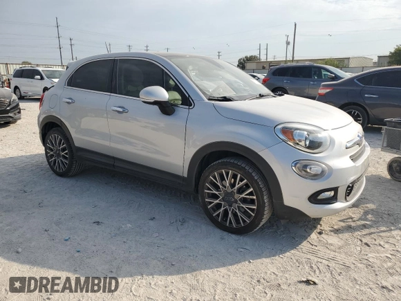 2017 FIAT 500X Lounge with VIN ZFBCFXDB0HP543841, listed as a Copart auction lot 75700444 with 53,913 mi miles and Salvage title. Bid and sale history available at DreamBid. Image 4.