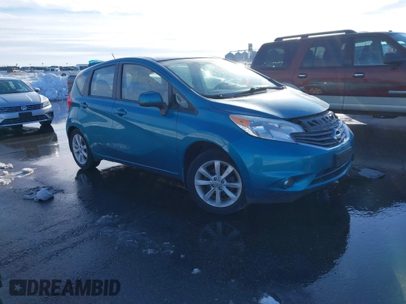 2014 Nissan Note S Plus with VIN 3N1CE2CP1EL407552, listed as a IAAI auction lot 41740957 with 64,577 mi miles and . Bid and sale history available at DreamBid. Image 1.