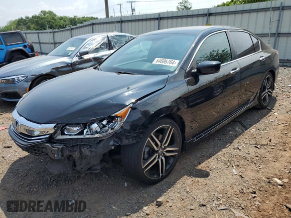 2016 Honda Accord Sport with VIN 1HGCR2F55GA034359, listed as a Copart auction lot 64686764 with 119,533 mi miles and Salvage Title. Bid and sale history available at DreamBid. Image 1.