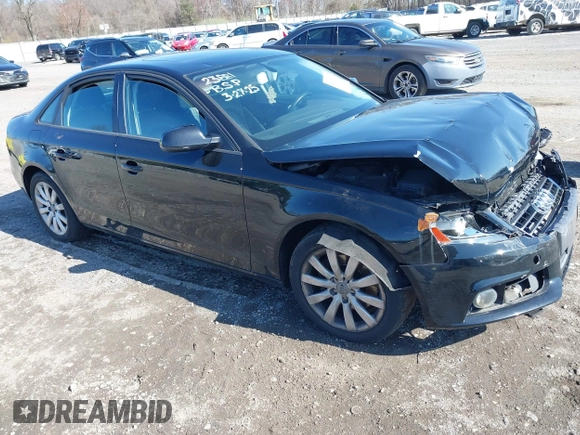 2012 Audi A4 2.0T Premium with VIN WAUBFAFL7CN002492, listed as a IAAI auction lot 41918709 with 129,304 mi miles. Bid and sale history available at carsss.com. Image 1.