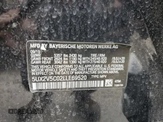 2020 BMW X4 M40i with VIN 5UX2V5C02LLE69520, listed as a Copart auction lot 54485893 with 41,357 mi miles. Bid and sale history available at carsss.com. Image 13.