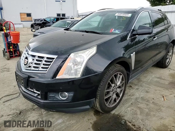 2015 Cadillac SRX Performance Collection with VIN 3GYFNFE33FS586965, listed as a Copart auction lot 54919505 with 93,810 mi miles and Salvage title. Bid and sale history available at DreamBid. Image 14.