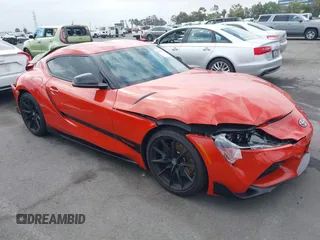 2024 Toyota Supra 3.0 with VIN WZ1DB0G0XRW064723, listed as a IAAI auction lot 42343939 with 9,374 mi miles and . Bid and sale history available at DreamBid. Image 1.