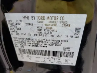 2008 Mercury Mariner with VIN 4M2CU81Z98KJ39101, listed as a Copart auction lot 85359614 with 215,565 mi miles and Salvage Title. Bid and sale history available at carsss.com. Image 14.