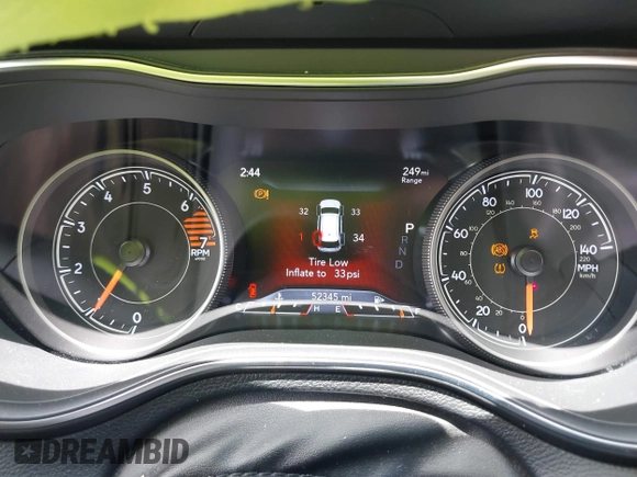 2019 Jeep Cherokee Limited z VIN 1C4PJLDB9KD454574, wystawiony jako IAAI lot #42559910 z przebiegiem 52 345 mil mil oraz . Historia ofert i sprzedaży dostępna na DreamBid. Obrazek 7.