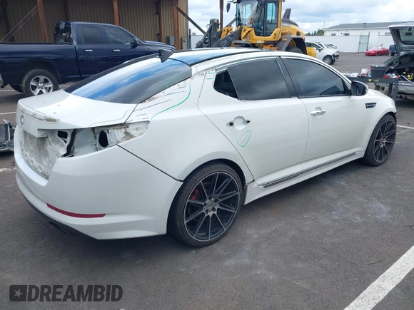 2013 Kia Optima SX with VIN 5XXGR4A63DG192937, listed as a IAAI auction lot 42247881 with 114,837 mi miles and . Bid and sale history available at DreamBid. Image 4.