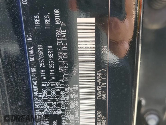 2024 Toyota Highlander XLE z VIN 5TDAAAB56RS005584, wystawiony jako Copart lot #55266455 z przebiegiem 3 809 mil mil oraz Czysty tytuł • Clean title. Historia ofert i sprzedaży dostępna na DreamBid. Obrazek 13.