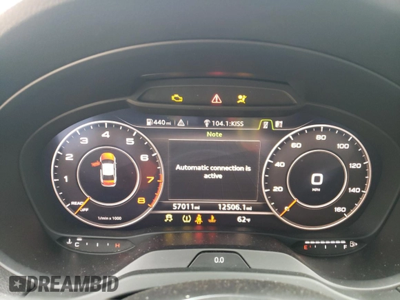 2018 Audi A3 Sedan Premium with VIN WAUB8GFF5J1090499, listed as a Copart auction lot 42452834 with 57,011 mi miles and Salvage Title. Bid and sale history available at carsss.com. Image 9.