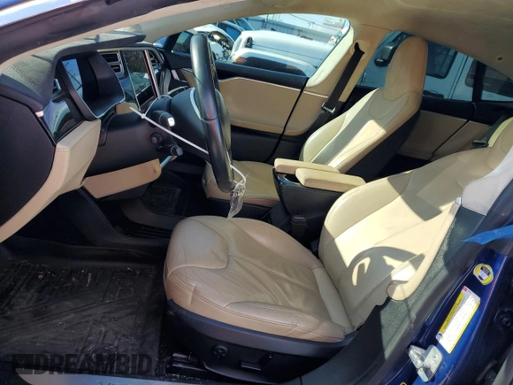 2015 Tesla Model S 85D with VIN 5YJSA1E27FF108017, listed as a Copart auction lot 45326545 with 119,065 mi miles and Salvage Title. Bid and sale history available at carsss.com. Image 7.