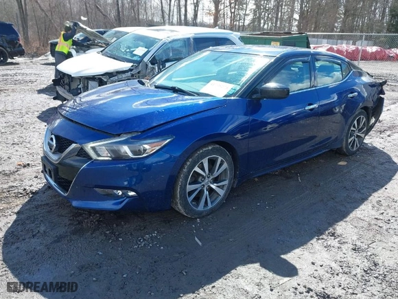 2017 Nissan Maxima SV with VIN 1N4AA6AP7HC391194, listed as a IAAI auction lot 41738273 with 105,222 mi miles. Bid and sale history available at carsss.com. Image 2.