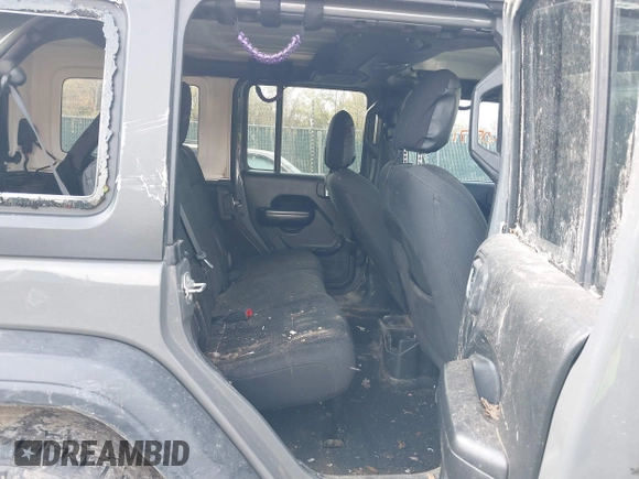 2019 Jeep Wrangler Unlimited Sport S with VIN 1C4HJXDG6KW578720, listed as a IAAI auction lot 42057153 with 65,719 mi miles and . Bid and sale history available at DreamBid. Image 8.