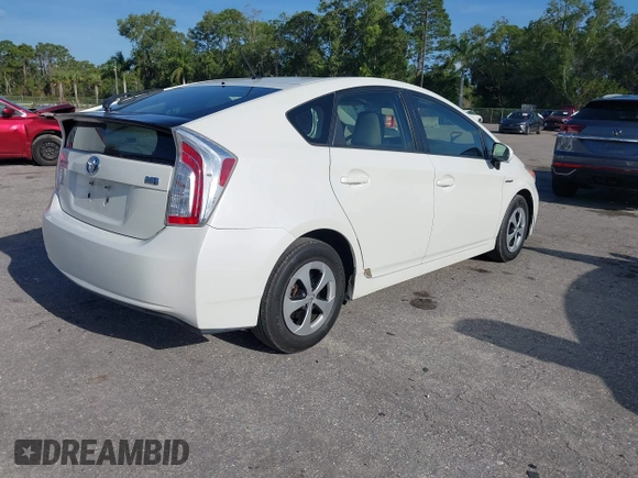 2013 Toyota Prius One with VIN JTDKN3DU5D1632145, listed as a IAAI auction lot 41955924 with 93,171 mi miles. Bid and sale history available at carsss.com. Image 4.