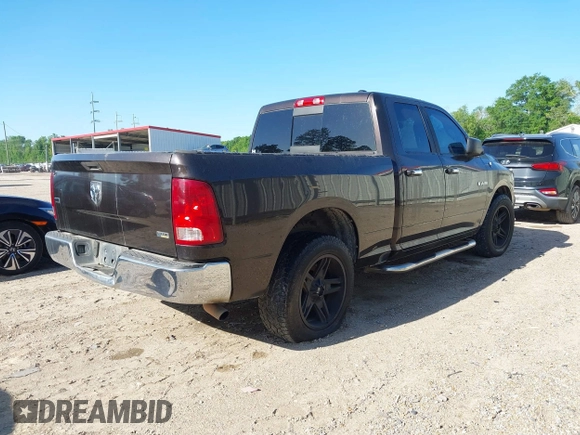 2010 Dodge 1500 SLT with VIN 1D7RB1GP7AS214036, listed as a IAAI auction lot 41950566 with 156,643 mi miles. Bid and sale history available at carsss.com. Image 4.