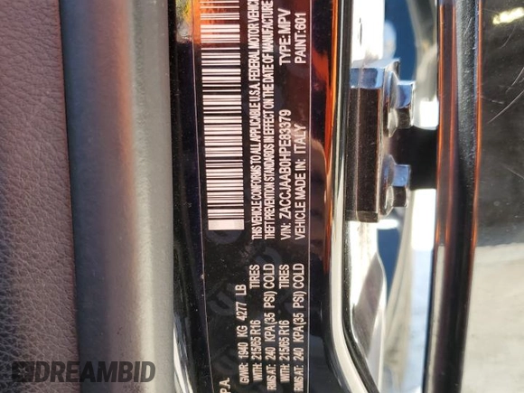 2017 Jeep Renegade Sport с VIN ZACCJAAB0HPE83379, выставлен на аукционе Copart как лот 56929755 с пробегом 180 942 миль миль и Списание • Salvage title. История ставок и продаж доступна на DreamBid. Изображение 13.