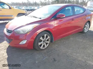 2012 Hyundai Elantra GLS with VIN KMHDH4AE3CU477283, listed as a IAAI auction lot 41701491 with 210,614 mi miles. Bid and sale history available at carsss.com. Image 2.