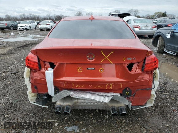 2015 BMW M4 with VIN WBS3R9C50FK332055, listed as a Copart auction lot 48268074 with 65,996 mi miles. Bid and sale history available at carsss.com. Image 6.