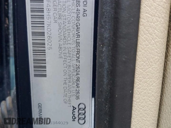 2007 Audi A4 2.0T с VIN WAUDF48H57K026025, выставлен на аукционе Copart как лот 78728964 с пробегом 109 012 миль миль и Списание • Salvage title. История ставок и продаж доступна на DreamBid. Изображение 12.