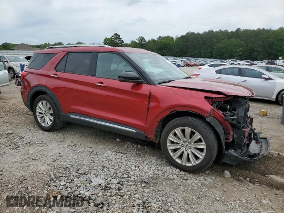 2020 Ford Explorer Limited with VIN 1FMSK8FH2LGA58634, listed as a Copart auction lot 56283655 with 84,027 mi miles and Salvage title. Bid and sale history available at DreamBid. Image 4.