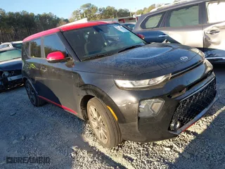 2020 Kia Soul GT-Line with VIN KNDJ63AU6L7003129, listed as a IAAI auction lot 41847674 with 57,097 mi miles. Bid and sale history available at carsss.com. Image 1.