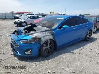 2019 Ford Fusion Titanium with VIN 3FA6P0K96KR153802, listed as a Copart auction lot 60727774 with Not provided miles and Salvage title. Bid and sale history available at DreamBid. Image 1.