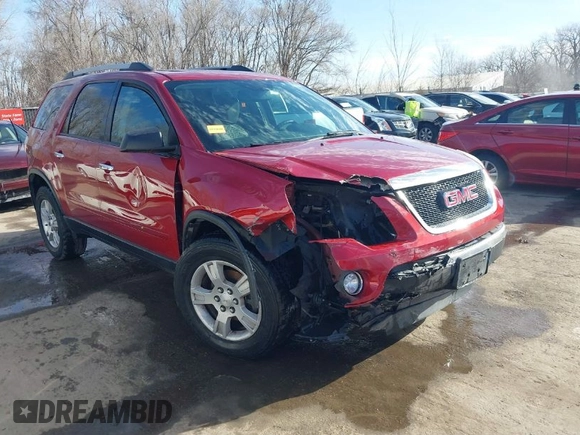 2012 GMC Acadia SLE with VIN 1GKKRPED9CJ143860, listed as a IAAI auction lot 41806894 with 125,936 mi miles. Bid and sale history available at carsss.com. Image 1.