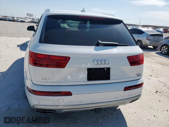 2017 Audi Q7 Premium Plus with VIN WA1LAAF78HD049207, listed as a Copart auction lot 50775835 with 107,482 mi miles and Salvage Title. Bid and sale history available at DreamBid. Image 6.