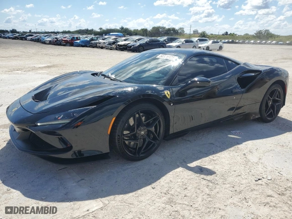 2021 Ferrari F8 Tributo with VIN ZFF92LLA8M0268230, listed as a Copart auction lot 50326925 with 18,802 mi miles and Salvage Title. Bid and sale history available at carsss.com. Image 1.