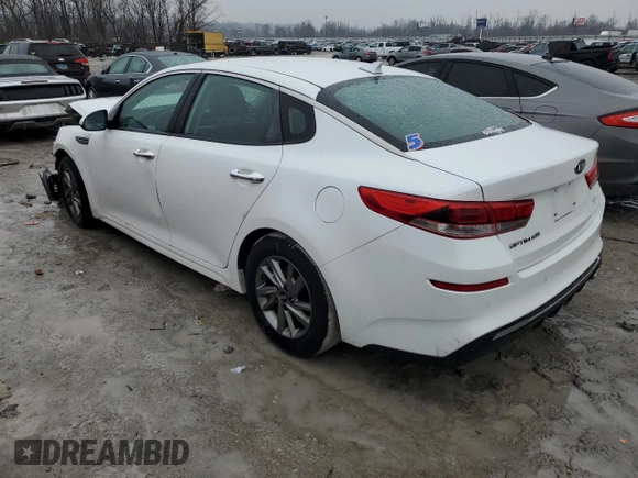 2019 Kia Optima LX with VIN 5XXGT4L35KG331970, listed as a Copart auction lot 42779885 with 121,915 mi miles and Salvage Title. Bid and sale history available at carsss.com. Image 2.