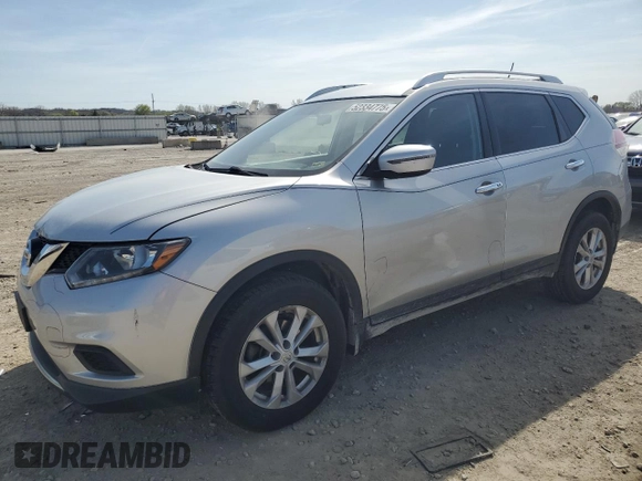 2016 Nissan Rogue SV with VIN KNMAT2MV2GP678098, listed as a Copart auction lot 52334775 with 114,663 mi miles and Salvage Title. Bid and sale history available at DreamBid. Image 1.
