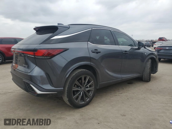 2024 Lexus RX with VIN 2T2BAMCA7RC045629, listed as a Copart auction lot 44222195 with 16,964 mi miles and Salvage Title. Bid and sale history available at carsss.com. Image 3.